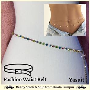 Fashion Waist Belt Faux Rhinestone Multi Color