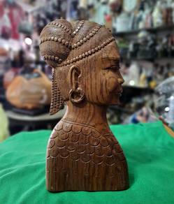 Vintage Mid-Century Modern Hand Carved Wood Prince
