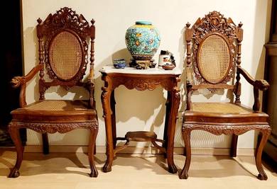Antique Nyonya Table & Chairs