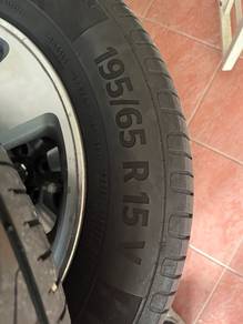4x toyota rim 15 inch include tyre (continental)