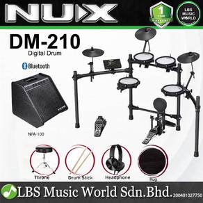NUX DM-210 5-Piece Digital Drum with Full Mesh Hea