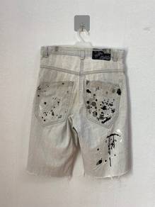 Vintage Southpole Y2K Paint Splatter White Jorts