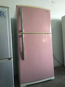 Hitachi Pink big 2 doors fridge Peti Sejuk Ais