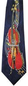 Violin Cello Musical Instrument # Cartoon Neck Tie