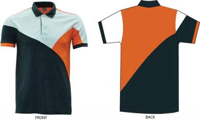 Baju Tshirt POLO Lacoste Grey/Orange/White
