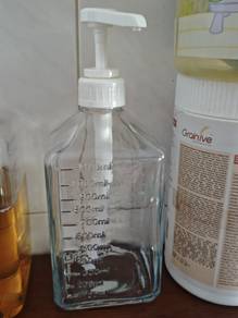 dispenser syrup bottle glass and plastic