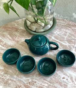 NEW Mini Glazed Chinese Teaset - Aqua Green