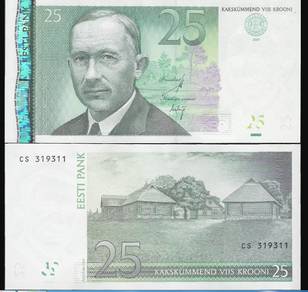 Estonia 25 Krooni 2007 - Pick P87a , Serie CT