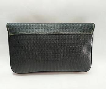 Charles Jourdan Canvas Leather Clutch