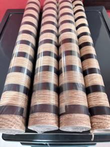 Wood Grain Stripe Wallpaper Rolls - Set of 4