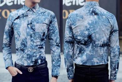 F2486 Floral Flower Formal Mens Long Sleeve Shirt