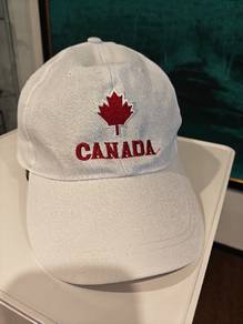 White unisex baseball cap from Canada
