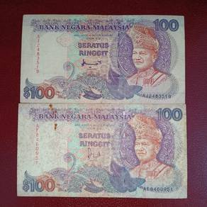 Malaysia Banknote Rm100 Banknote 2 Pcs