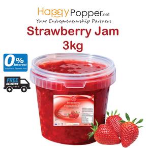 Waffle Strawberry jam jem spread 3kg halal jakim