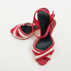 Tommy Hilfiger  Strappy Leather & Canvas High Heel