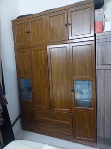 Big wooden wardrobe with drawers 