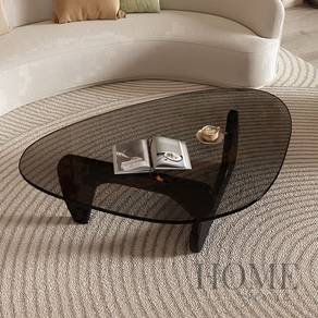 Mid Century Modern Coffee Table, Triangular Black