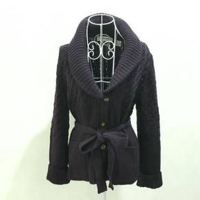 Rykiel Wool & Angora Belted Cardigan Sweater