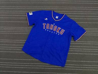 Tohoku RAK biru baseball jerseys saiz L to xl