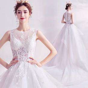 White fishtail wedding bridal dress gown RB1976