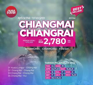 4H3M CHIANG MAI CHIANG RAI With FLIGHT 