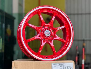 Sport Rim Baru 15 Volk Rays CE28 Red Miling Siap T