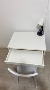 White Study Desk & Chair Set