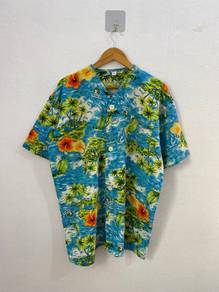Tokyo Kenko Land Vintage Tropical Collarless Shirt