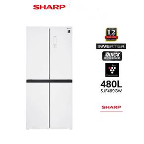 SHARP SJF-489GW 480L Multi-Door Refrigerator
