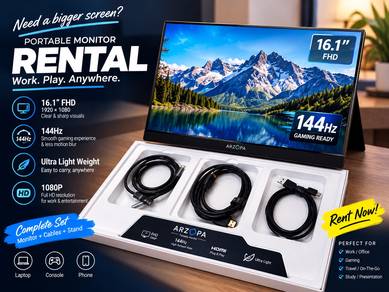 ARZOPA PORTABLE MONITOR 16.1 144HZ 1080p RENT ONLY