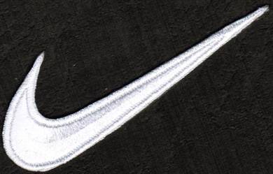 Nike WHITE Badge Iron On Embroidered Patch