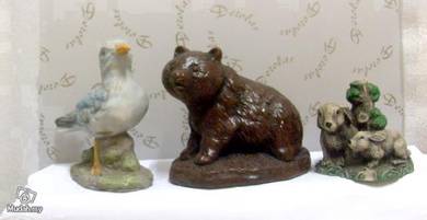 LOT of 3 Animal Miniature Collection (1980s)
