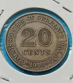 Malaya and British Borneo 20 cents 1948