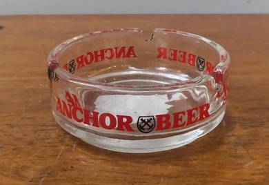 Anchor Beer ashtray clear glass
