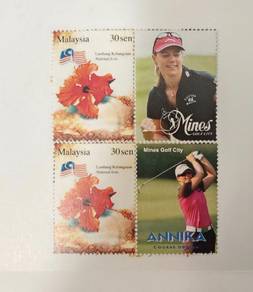 Annika Sörenstam Golf Stamps/setem bunga raya