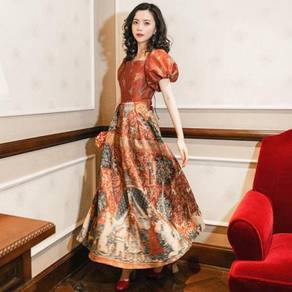 Boho vintage princess prom dinner dress RBP1536