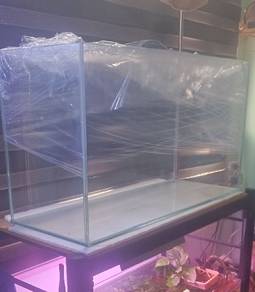 new aquarium 3ft cc crystal clear glass tebal 12mm
