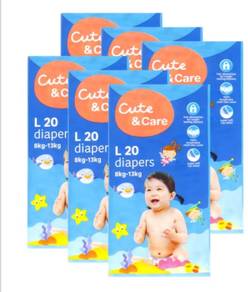 Cute & Care Baby Tape Diapers L