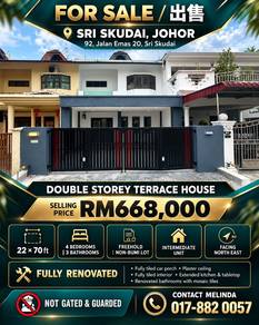 2-storey Terraced House For Sale in Skudai,JHR
