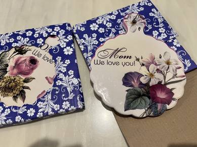 Both Floral Design Kitchen Coaster Set