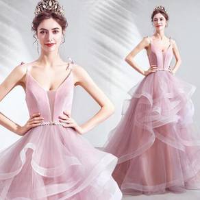 Pink evening wedding bridal dress gown RB1434