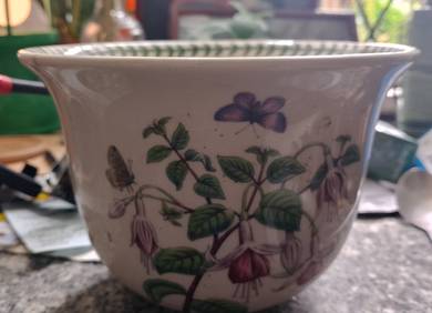 English Style Botanical Ceramic Vase 
