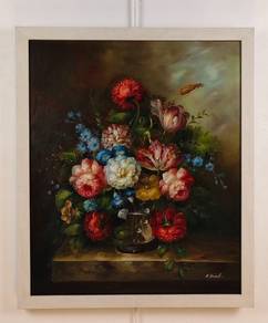 Oil Painting – Floral Still Life, Signed A. Smith