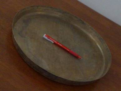 Dulang tembaga antique brass tray round