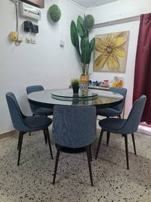 LORENZO TEMPERED GLASS SET 6chair
