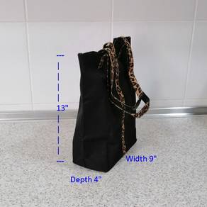 Foldable Tote Bag Shopping Bag - Black