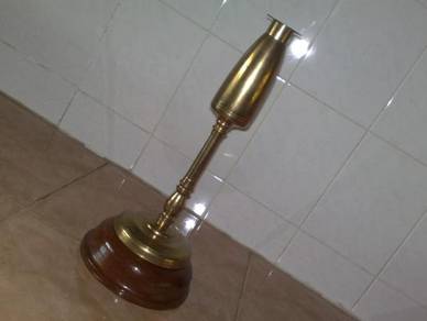 Brass wood candle holder lilin tembaga kayu