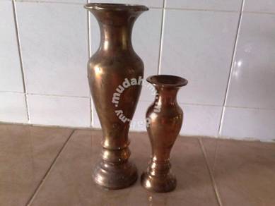 Antique copper vase brass pasu tembaga antik