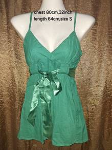 [S Size] Summer Mint Green Ribbon Mini Dress 🌿
