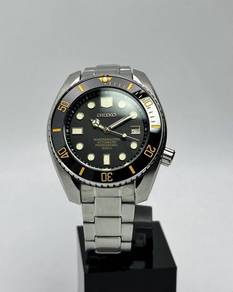 Custom Seiko Mod 43mm Black Gold Steel Sumo Auto